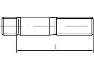 DIN 938 Stiftschrauben Stahl 8.8 galvanisch verzinkt