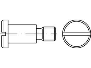 DIN 923 Flachkopfschrauben mit Schlitz und Ansatz Edelstahl A1