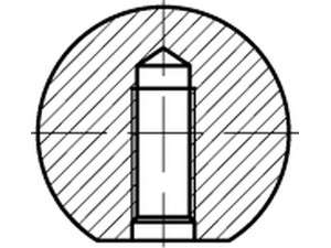 DIN 319 Kugelkopf Form C = mit Innengewinde  schwarz