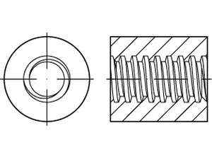 Rundmutter Stahl Trapezgewinde