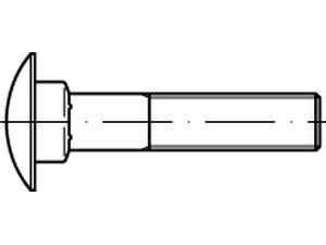 DIN 603 Flachrundschrauben mit Vierkantansatz Stahl  8.8 verzinkt